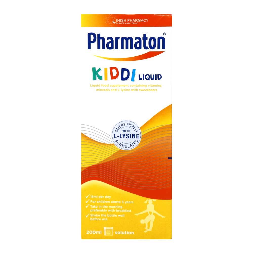 Pharmaton Kiddi Liquid Multivitamins 200ml – a daily multivitamin for complete nutritional support