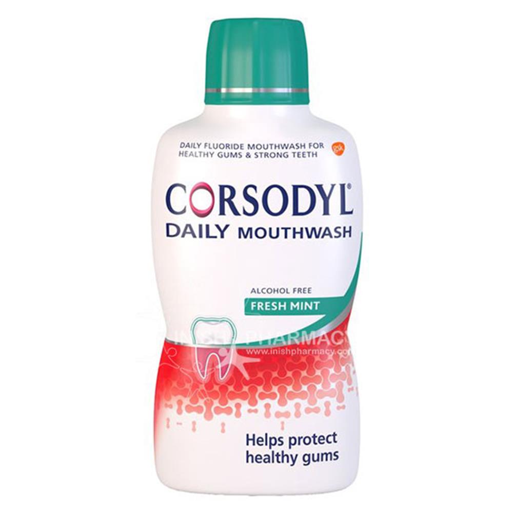 Corsodyl Daily Mouthwash Freshmint Alcohol Free 500ml