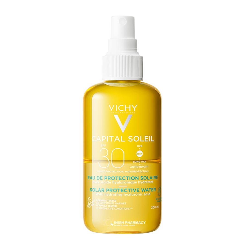 Vichy Capital Soleil Solar Protective Water Hydrating SPF30 200ml – broad-spectrum SPF for daily sun protection