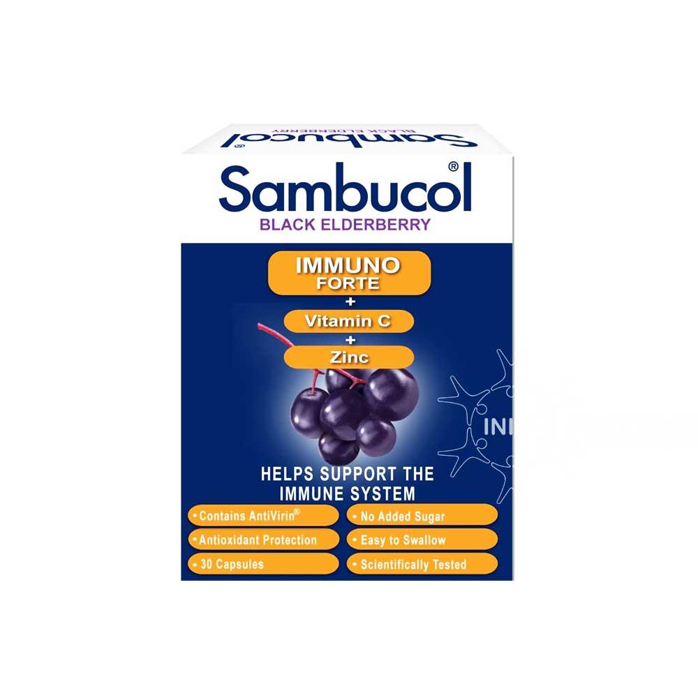 Sambucol Immuno Forte Black Elderberry 30 Capsules
