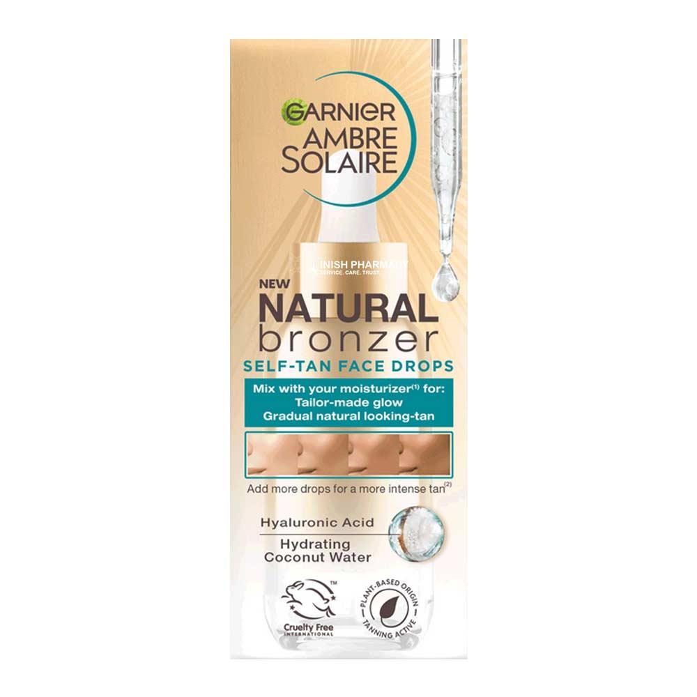 Garnier Ambre Solaire Natural Bronzer Self Tan Face Drops 30ml