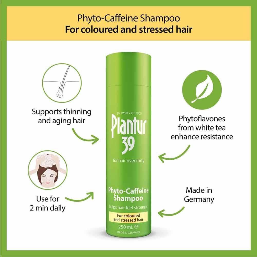 Plantur 39 Phyto Caffeine Shampoo for Coloured and Stressed Hair 250ml
