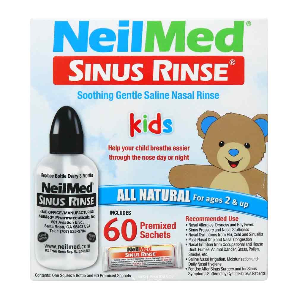 NeilMed Paediatric Starter Kit - 120ml Bottle and 60 Premixed Sachets
