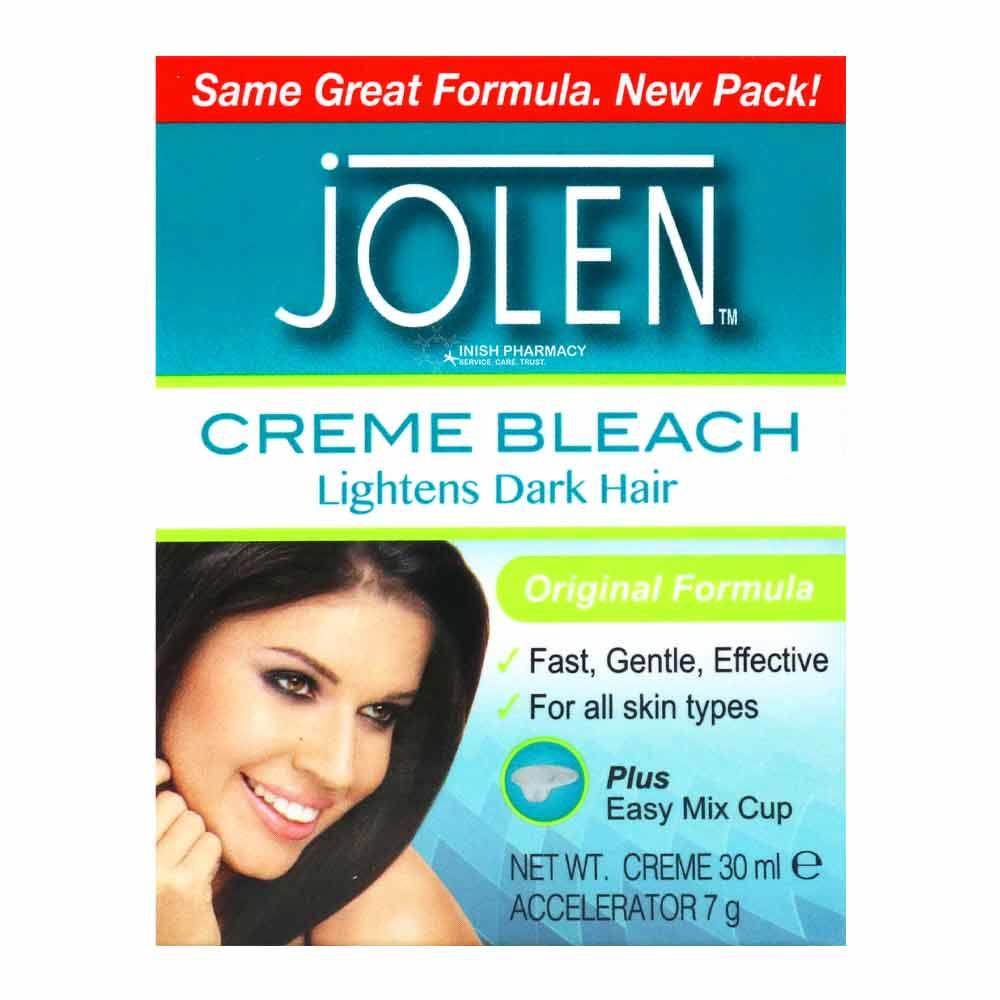 Jolen Creme Bleach Lightens Excess Dark Hair Mild Formula 125ml