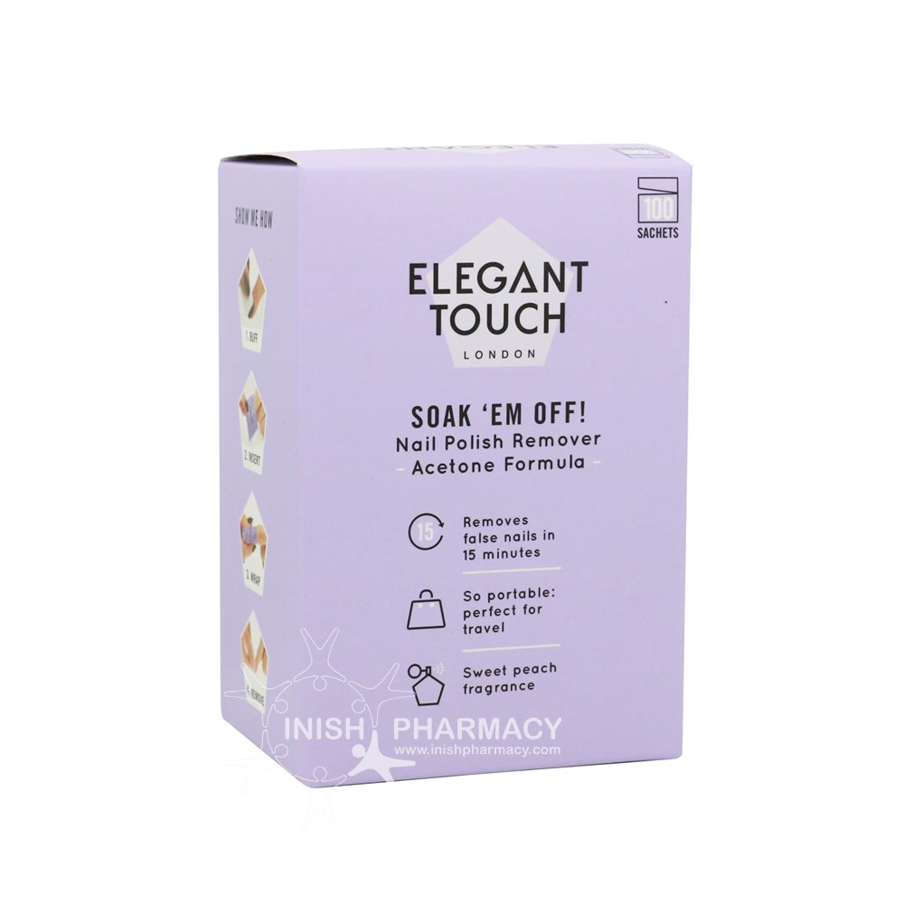 Elegant Touch Soak Em Off Acetone Formula Nail Polish Remover