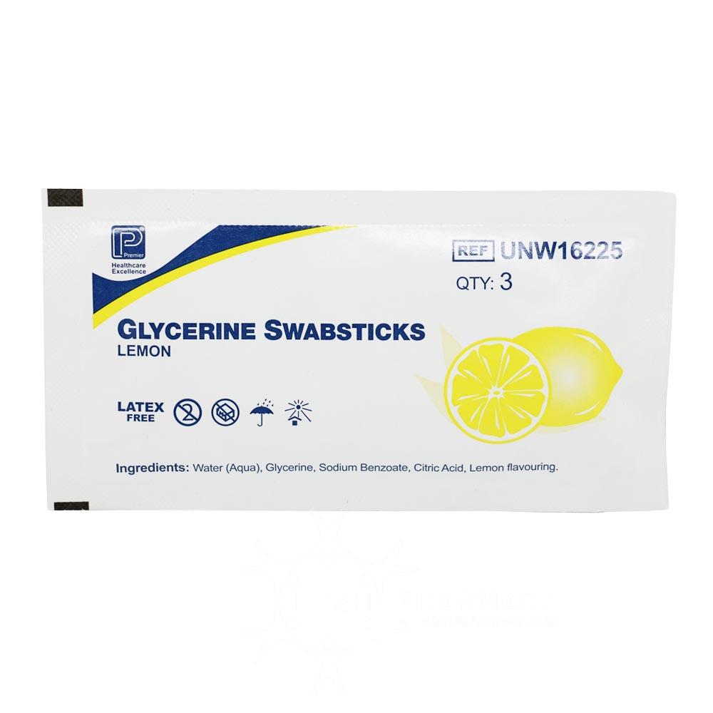 Lemon Glycerine Swabsticks 3 Pack