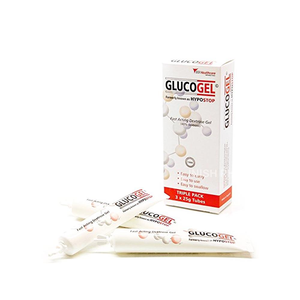 Glucogel Fast Acting Dextrose Gel (Hypostop) 3 x 25g Tubes