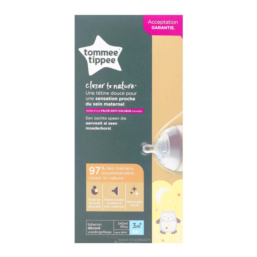 Tommee Tippee Closer To Nature Feeding Bottle Owl 340ml 3m+