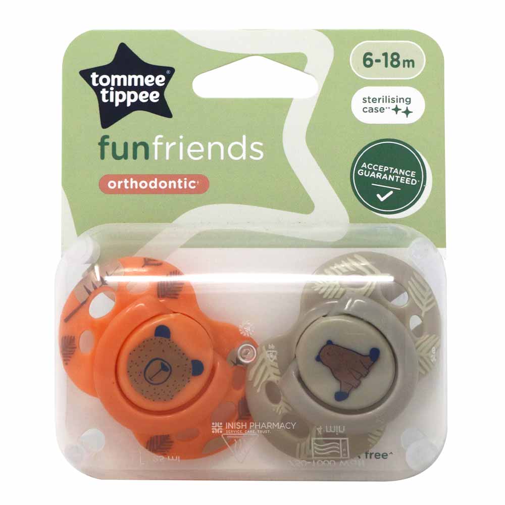 Tommee Tippee Fun Friends Orthodontic Soothers 6-18m