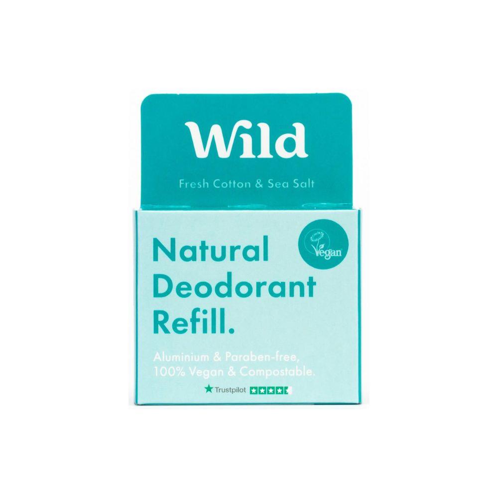 Wild Natural Deodorant Fresh Cotton & Sea Salt Refill