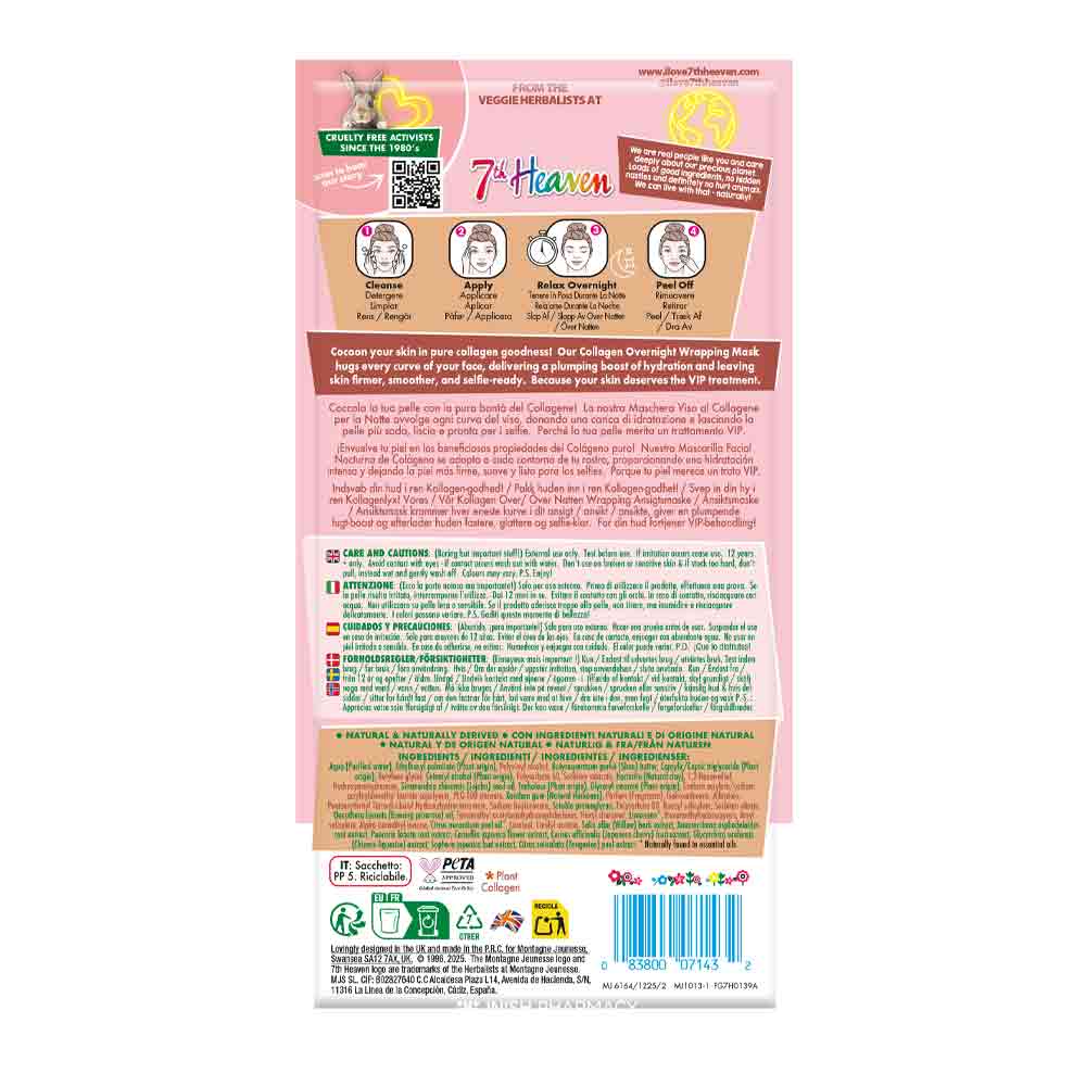7th Heaven Glass Skin Collagen Overnight Wrapping Mask 15ml
