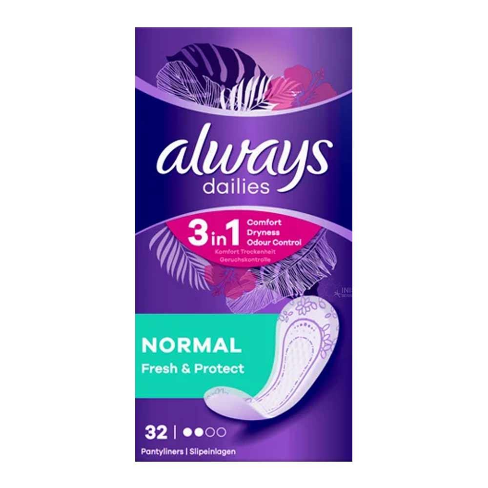 Always Dailies Pantyliners Normal 32 Pack