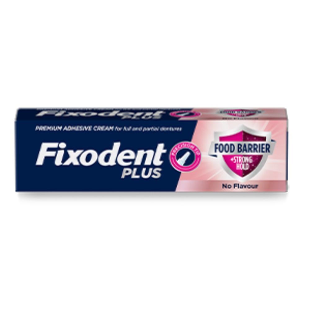 Fixodent Plus Food Barrier Strong Hold No Flavour 40g