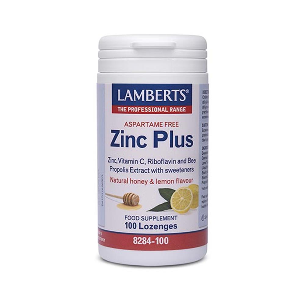 Lamberts Aspartame Free Zinc Plus 100 Lozenges – zinc to support the immune system and wound healing