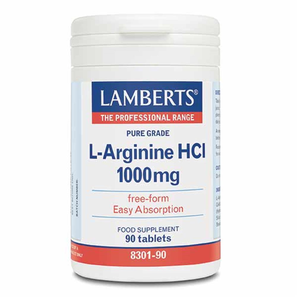 Lamberts L-Arginine HCI 1000mg 90 Tabs