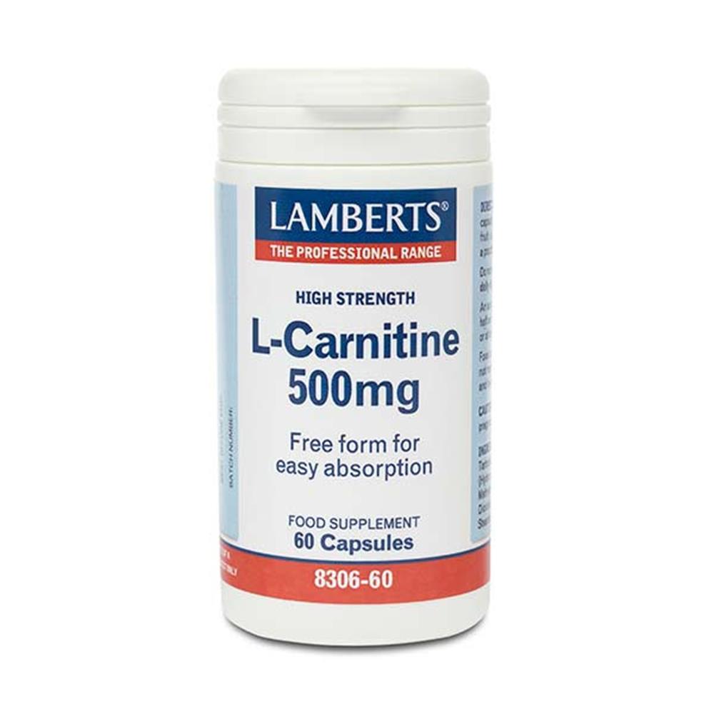 Lamberts High Strength L-Carnitine 500mg 60 Capsules