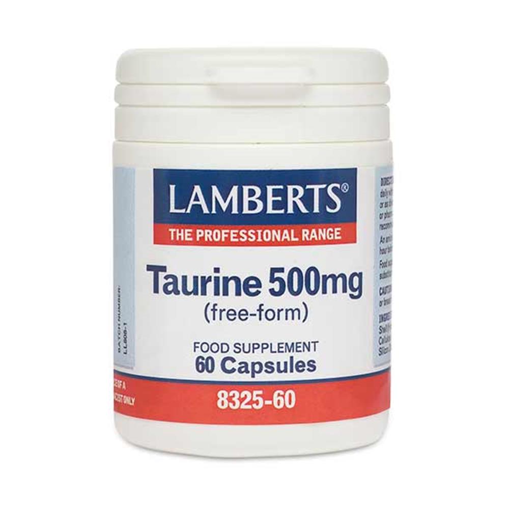Lamberts Taurine 500mg (Free-Form) 60 Capsules