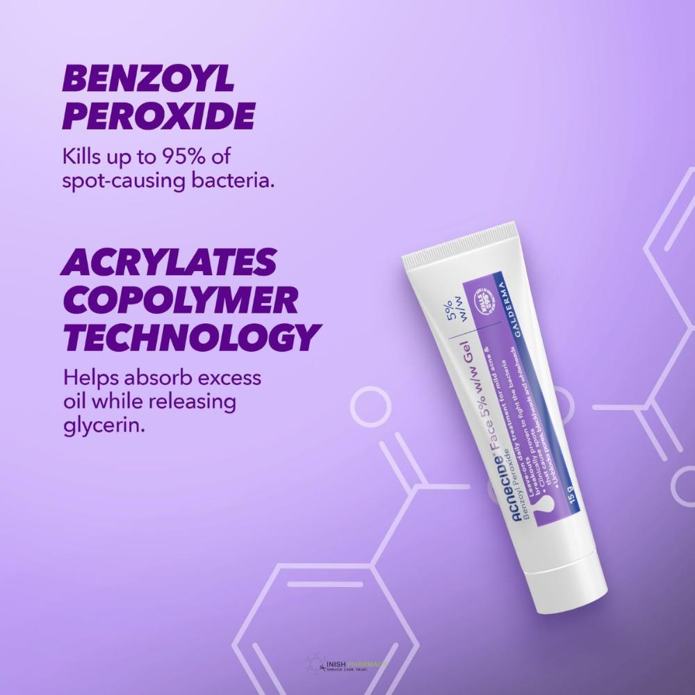 Acnecide 5% Benzoyl Peroxide Acne Treatment Gel 40g