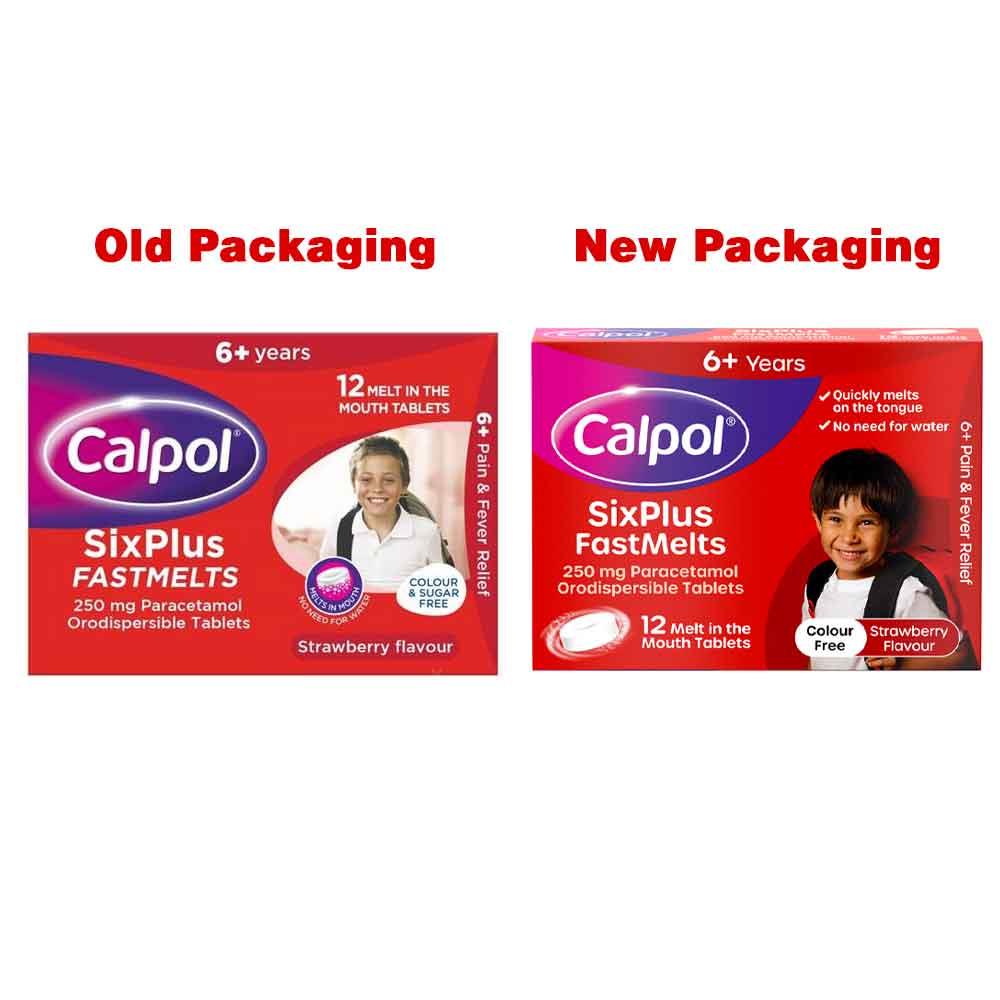 Calpol Six Plus Fastmelts 12 Tablets
