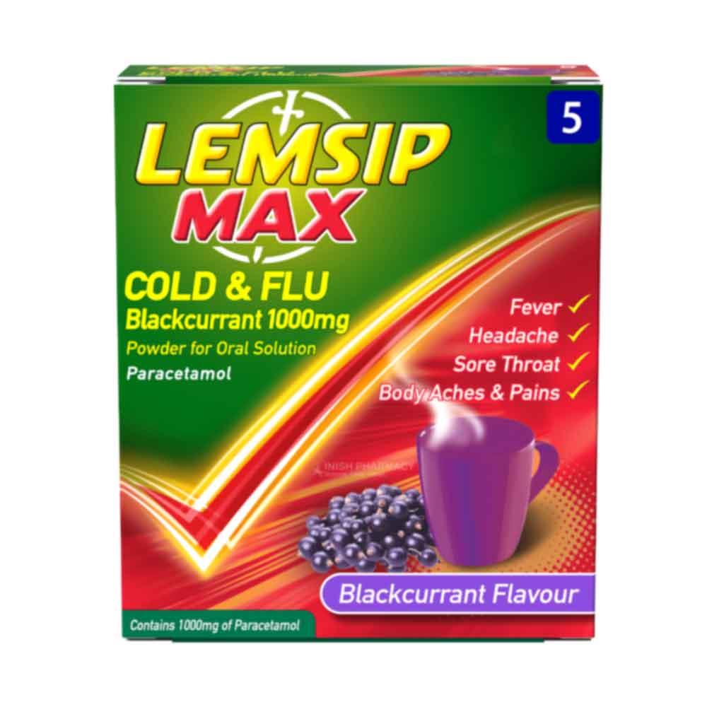 Lemsip Max Cold & Flu Blackcurrant 5 Pack