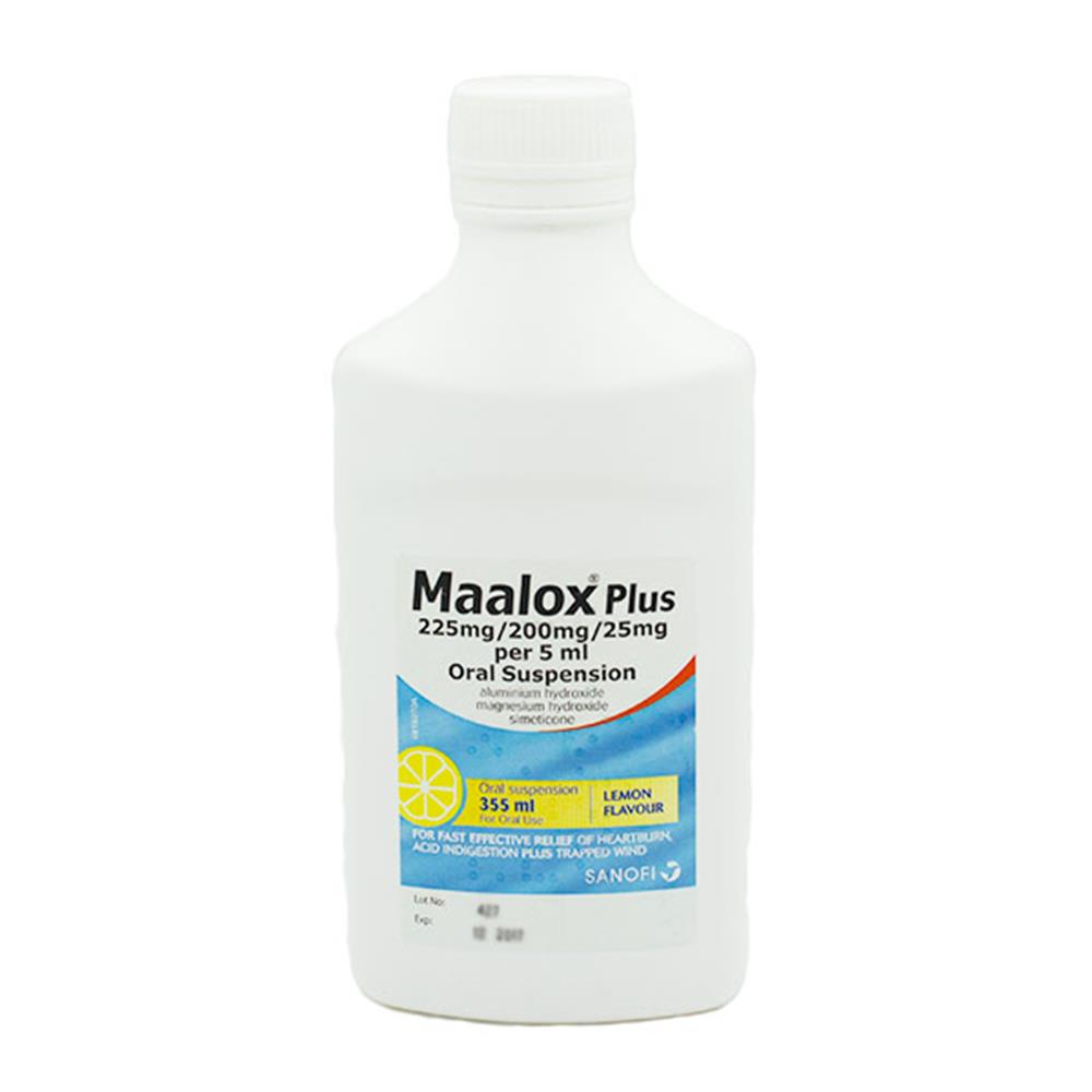 Maalox Plus Oral Suspension Lemon Flavour 250ml