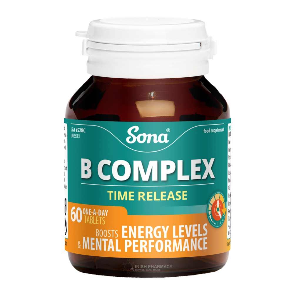 Sona Vitamin B Complex 60 Tablets – B vitamins for energy, nerve function and metabolism