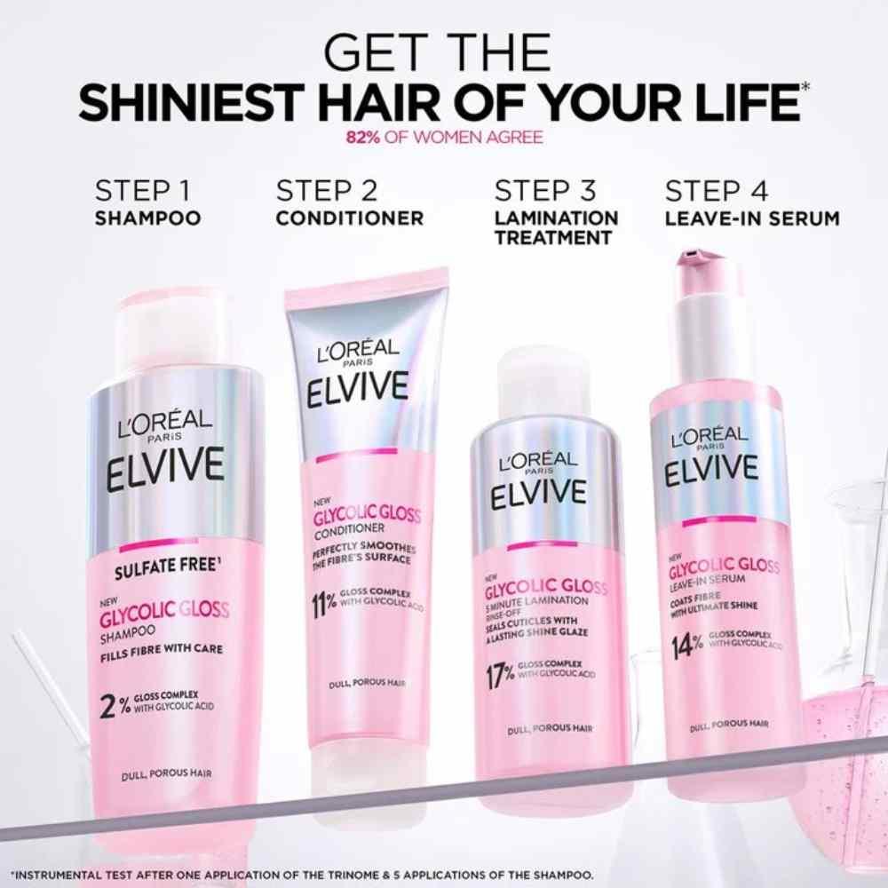 L'Oreal Elvive Glycolic Gloss Rinse-Off 5 Minute Lamination Treatment 200ml