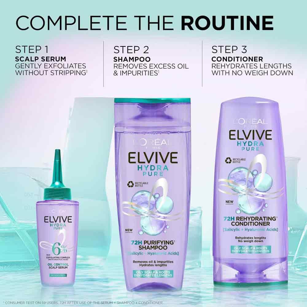 L'Oreal Elvive Hydra Pure 72h Purifying Shampoo 700ml