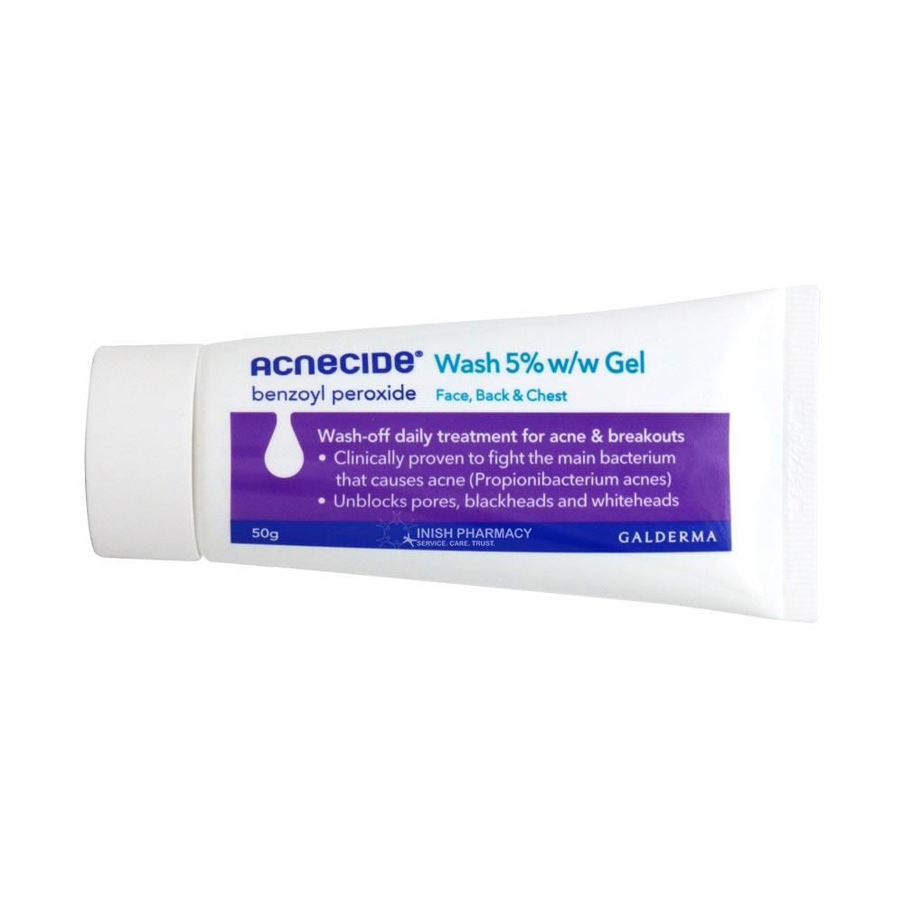 Acnecide 5% Benzoyl Peroxide Acne Treatment Wash Gel 50g – helps clear and prevent acne breakouts