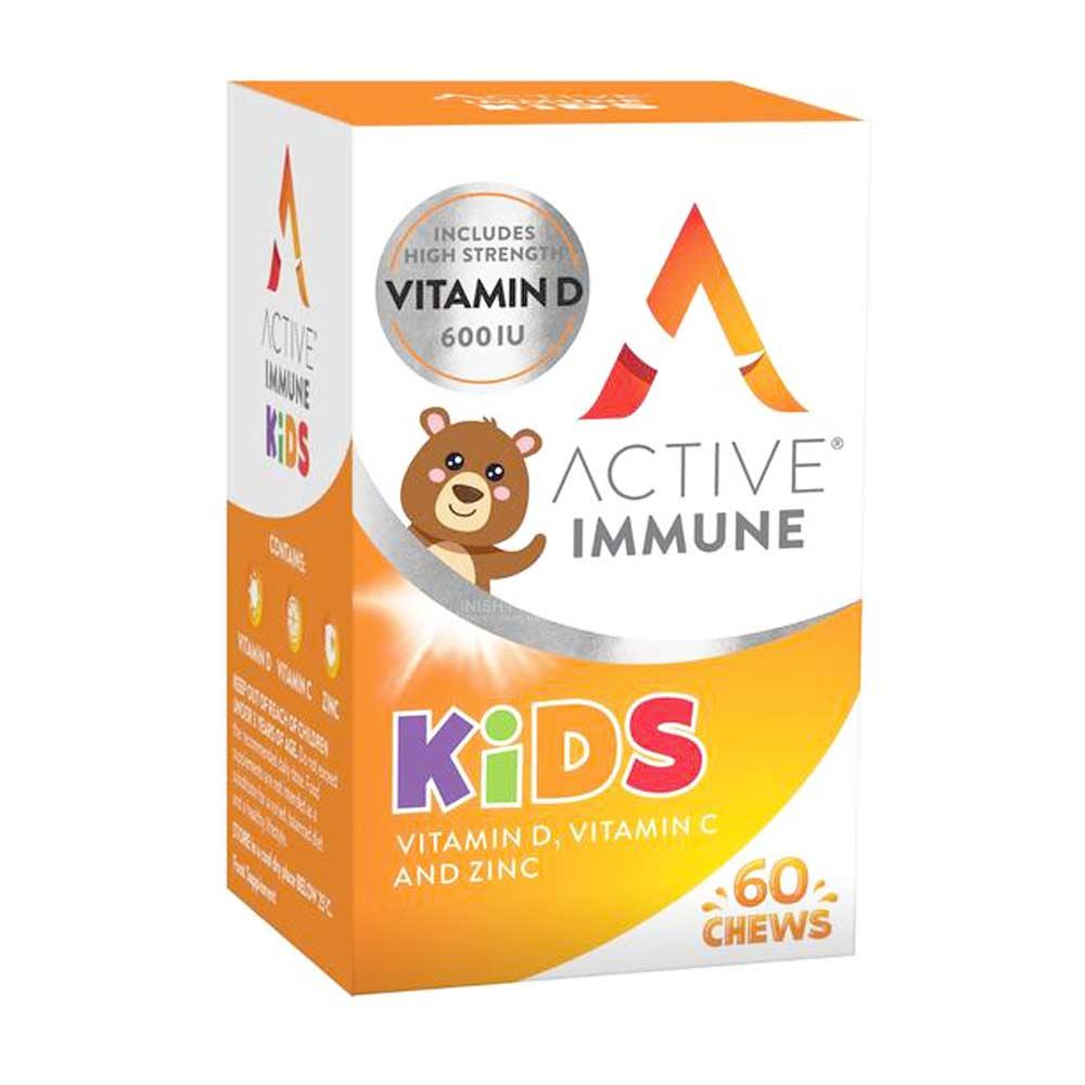 Active Immune Kids Vitamin C D & Zinc 60 Chews