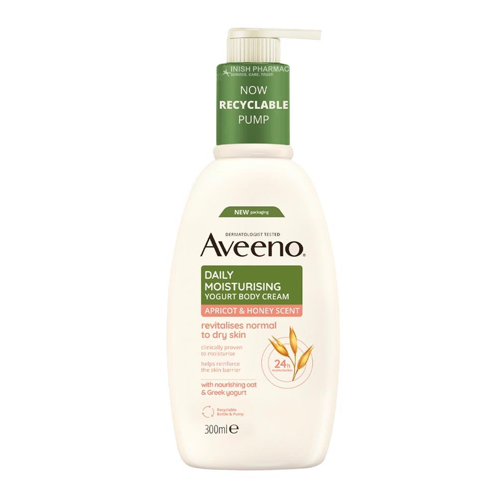 Aveeno Daily Moisturising Yogurt Body Cream Apricot & Honey 300ml Pump