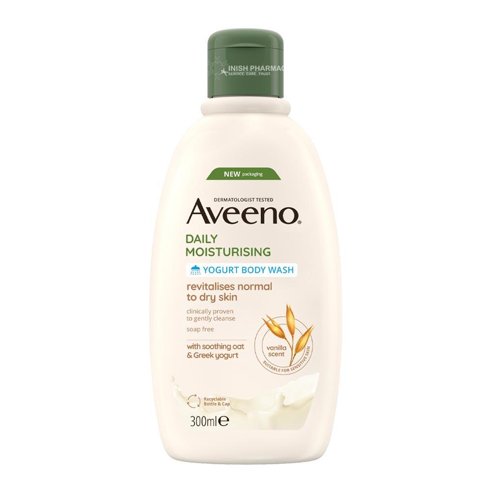 Aveeno Daily Moisturising Yogurt Body Wash Vanilla & Oats 300ml – moisturises and protects skin daily