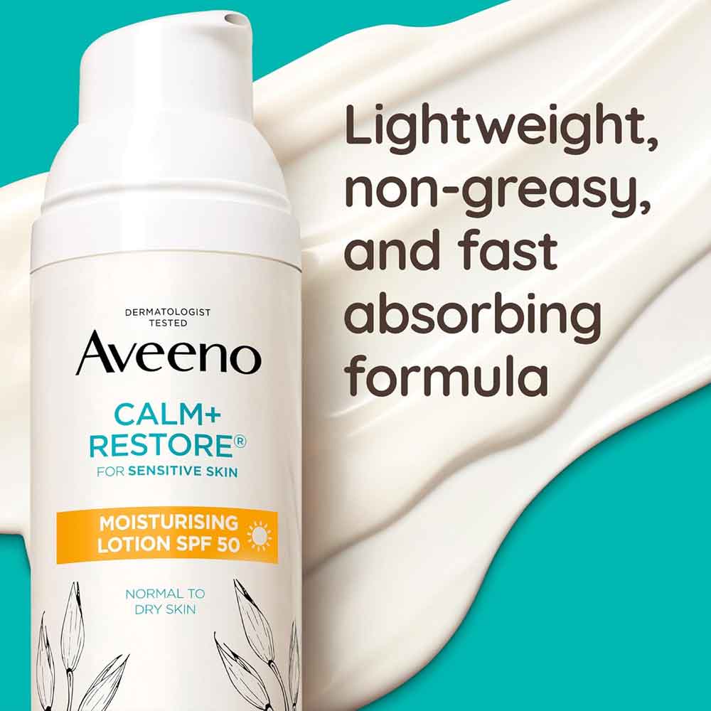 Aveeno Calm and Restore Moisturising Lotion SPF50