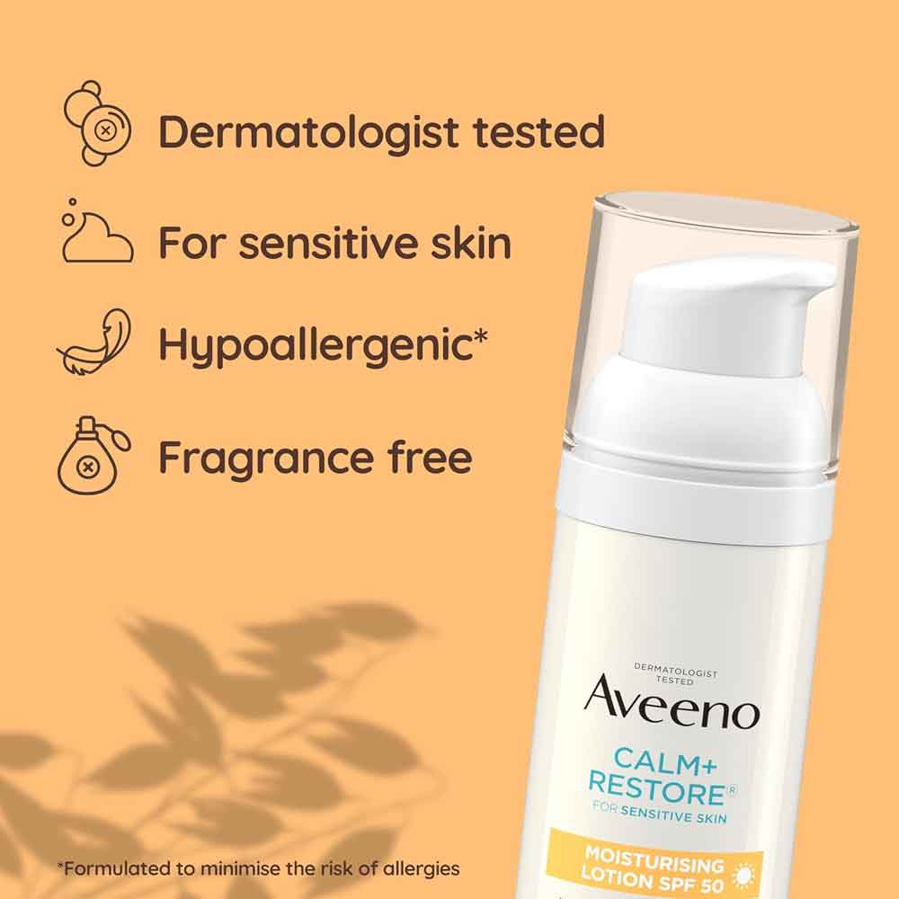 Aveeno Calm and Restore Moisturising Lotion SPF50