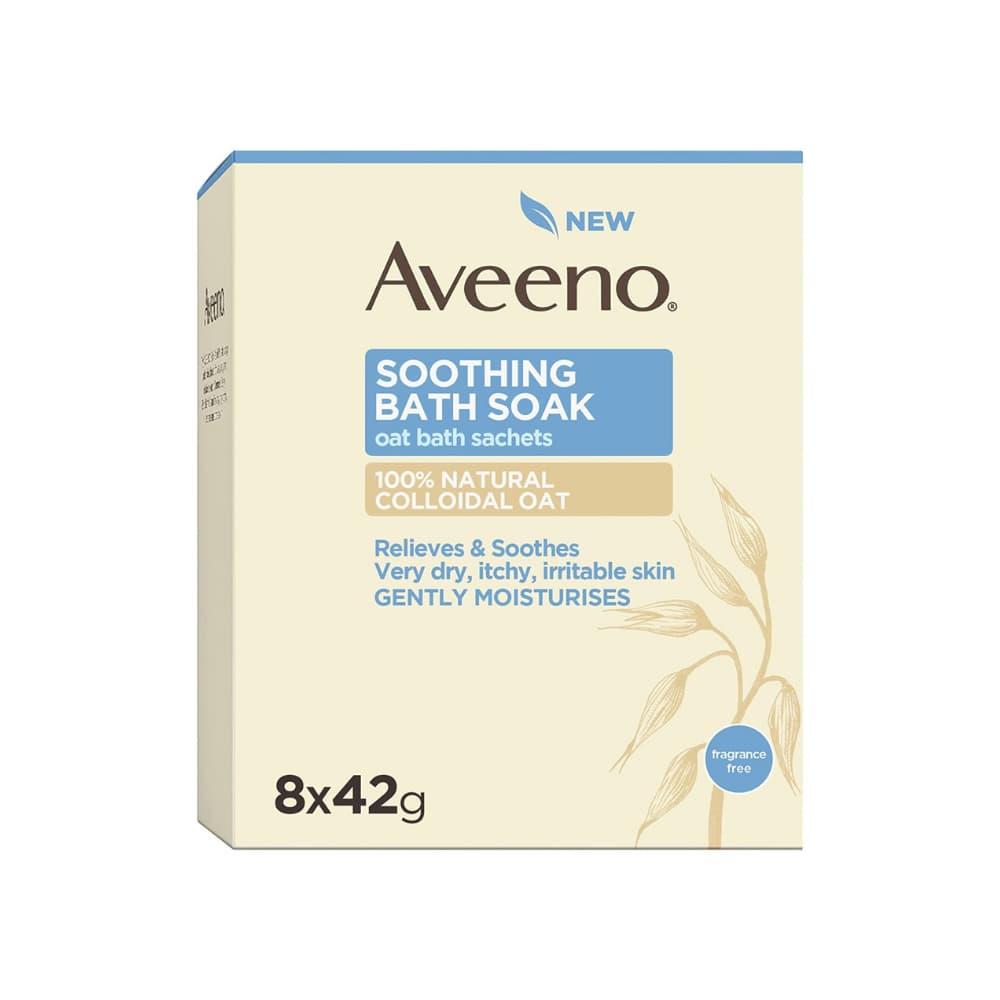 Aveeno Soothing Bath Soak Colloidal Oat Bath Sachets 8 Pack – a trusted essential for mother and baby care