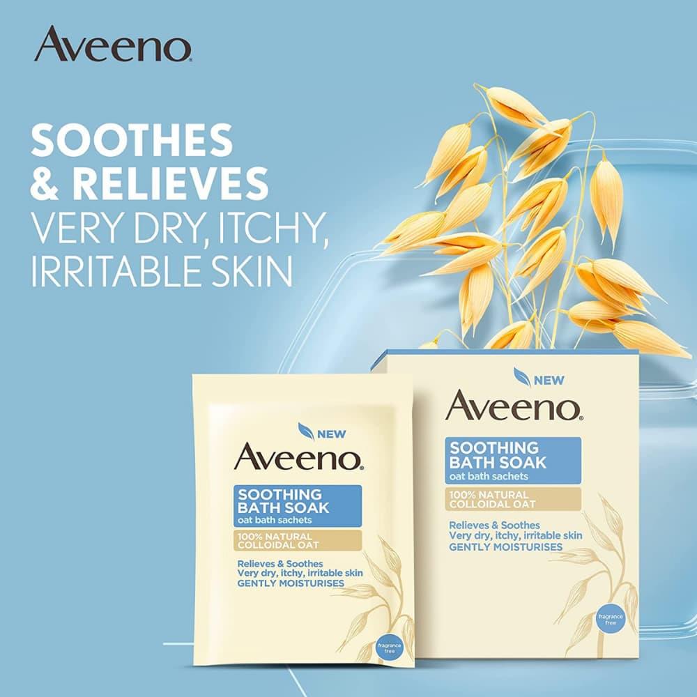 Aveeno Soothing Bath Soak Colloidal Oat Bath Sachets 8 Pack