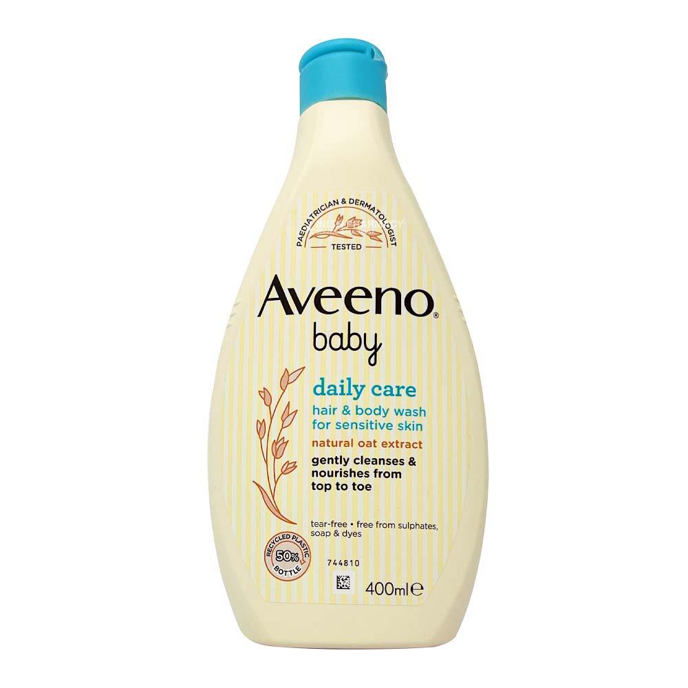 Aveeno Baby Daily Care Hair & Body Wash 400ml – a soap-free wash gentle enough for newborn skin