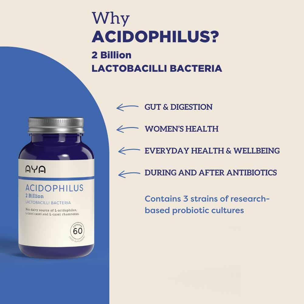 AYA Acidophilus 2 Billion Capsules 60 Pack
