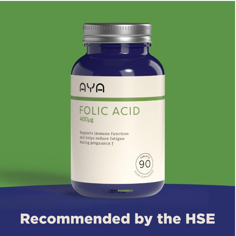 AYA Folic Acid 400ug Tablets 90 Pack
