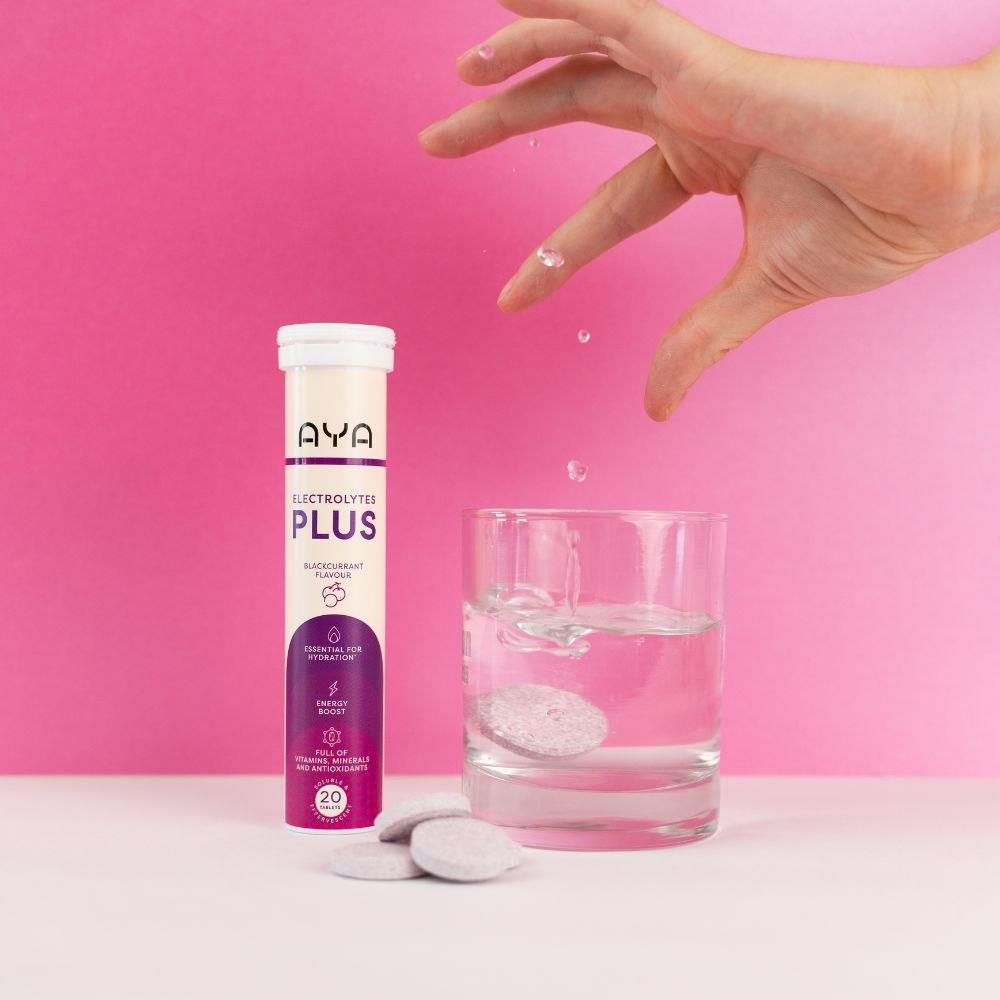 Aya Electrolytes Plus Blackcurrant Flavour 20 Tablets