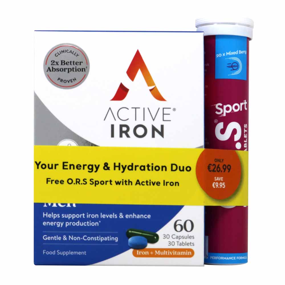 Active Iron Men with Free O.R.S Sport Electrolyte Tablets