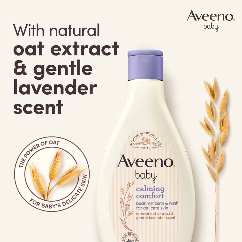Aveeno Baby Calming Comfort Bedtime Bath & Wash For Delicate Skin 400ml