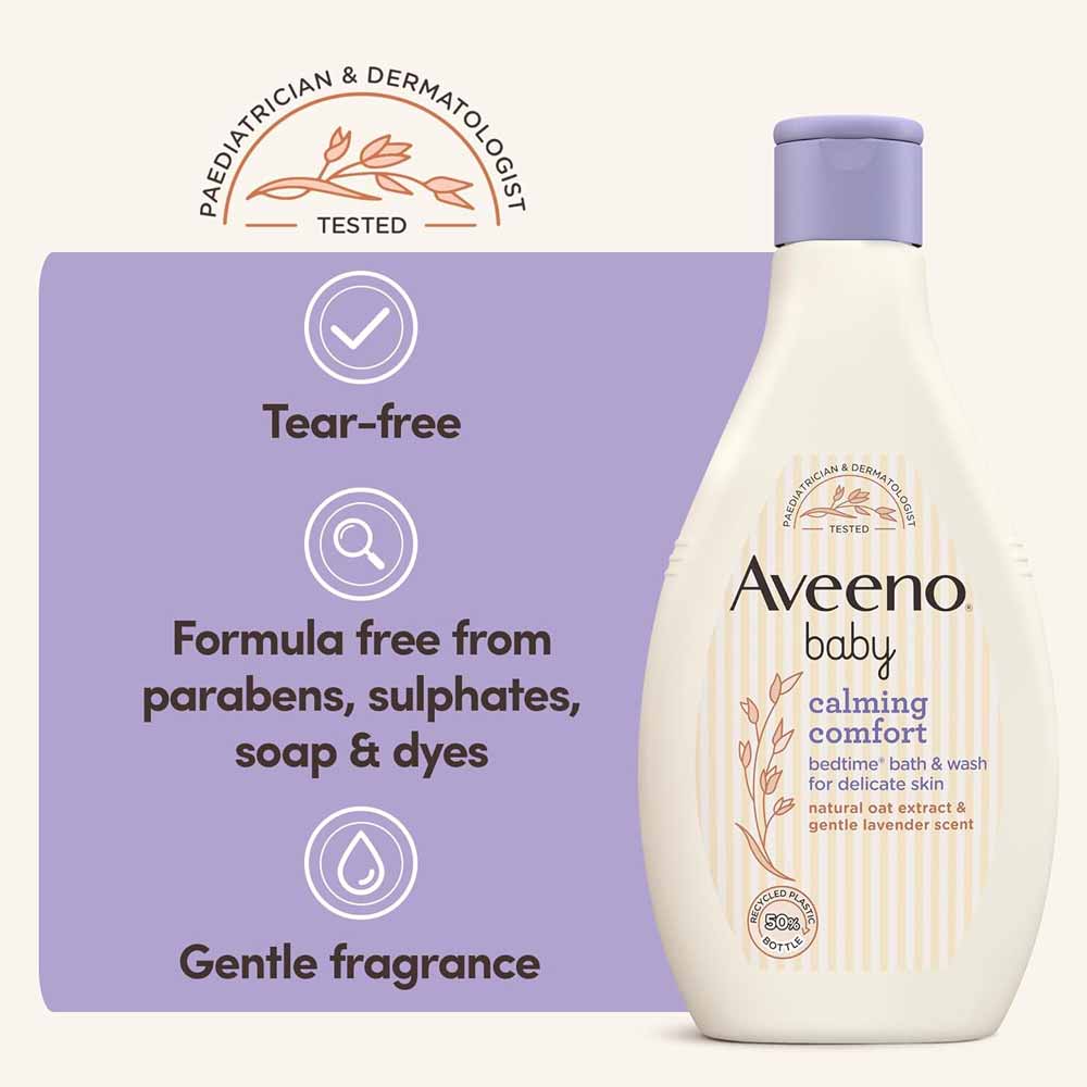 Aveeno Baby Calming Comfort Bedtime Bath & Wash For Delicate Skin 400ml