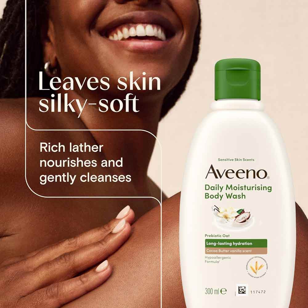 Aveeno Daily Moisturising Body Wash Cocoa Butter Vanilla 300ml