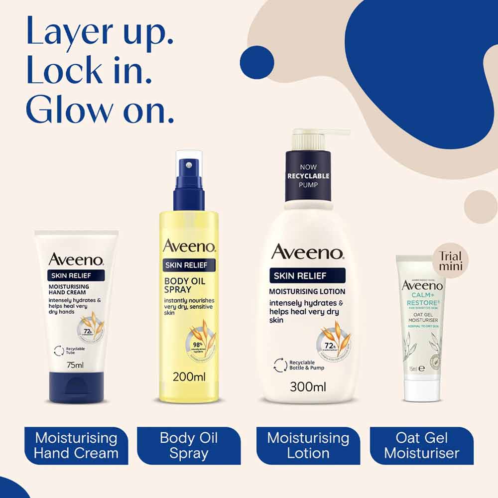 Aveeno Skin Relief Deep Moisture 4 Piece Giftset