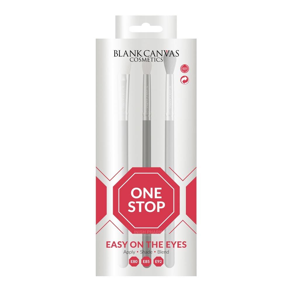 Blank Canvas Cosmetics One Stop Easy On The Eyes 3 Piece Brush Set