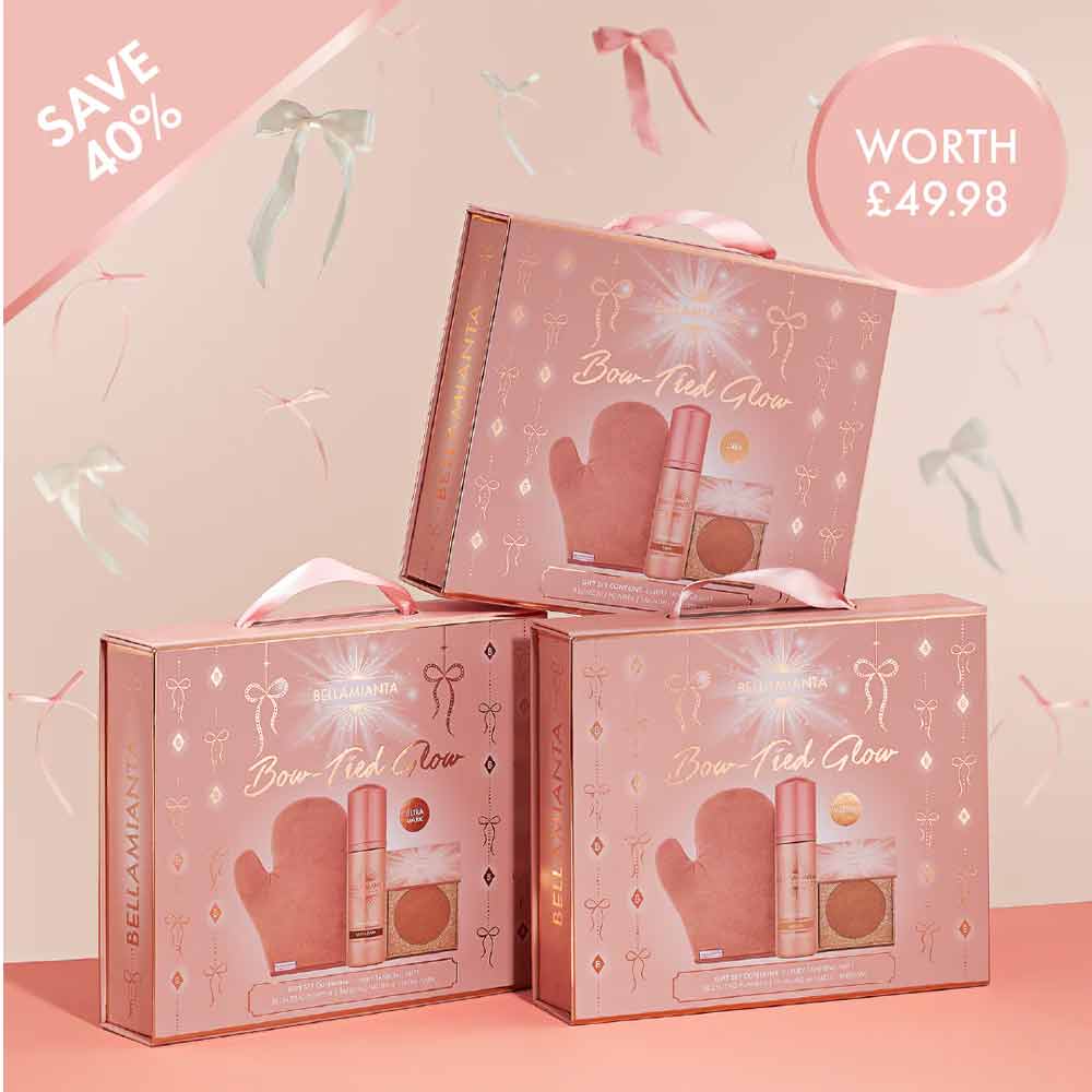 Bellamianta Bow-Tied Glow Tanning Set Dark