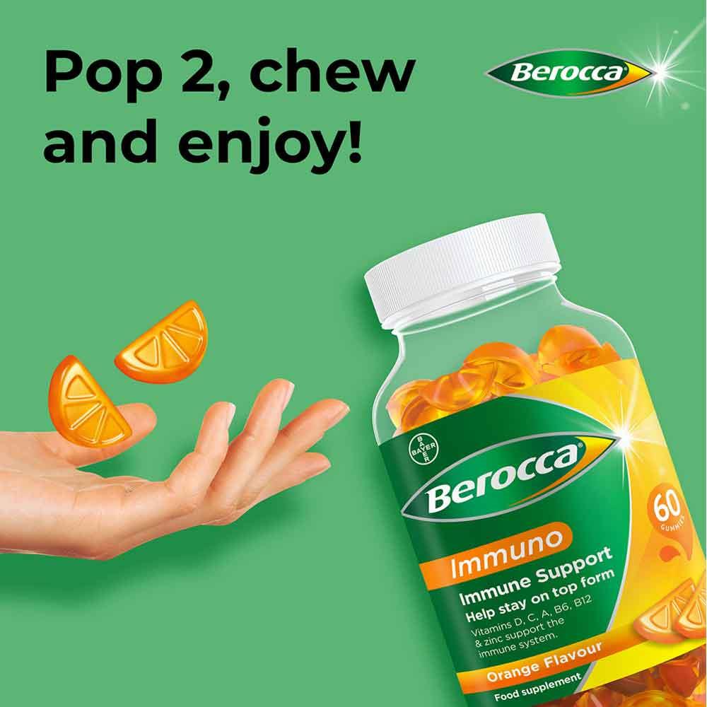 Berocca Immuno Orange Gummies 60 Pack