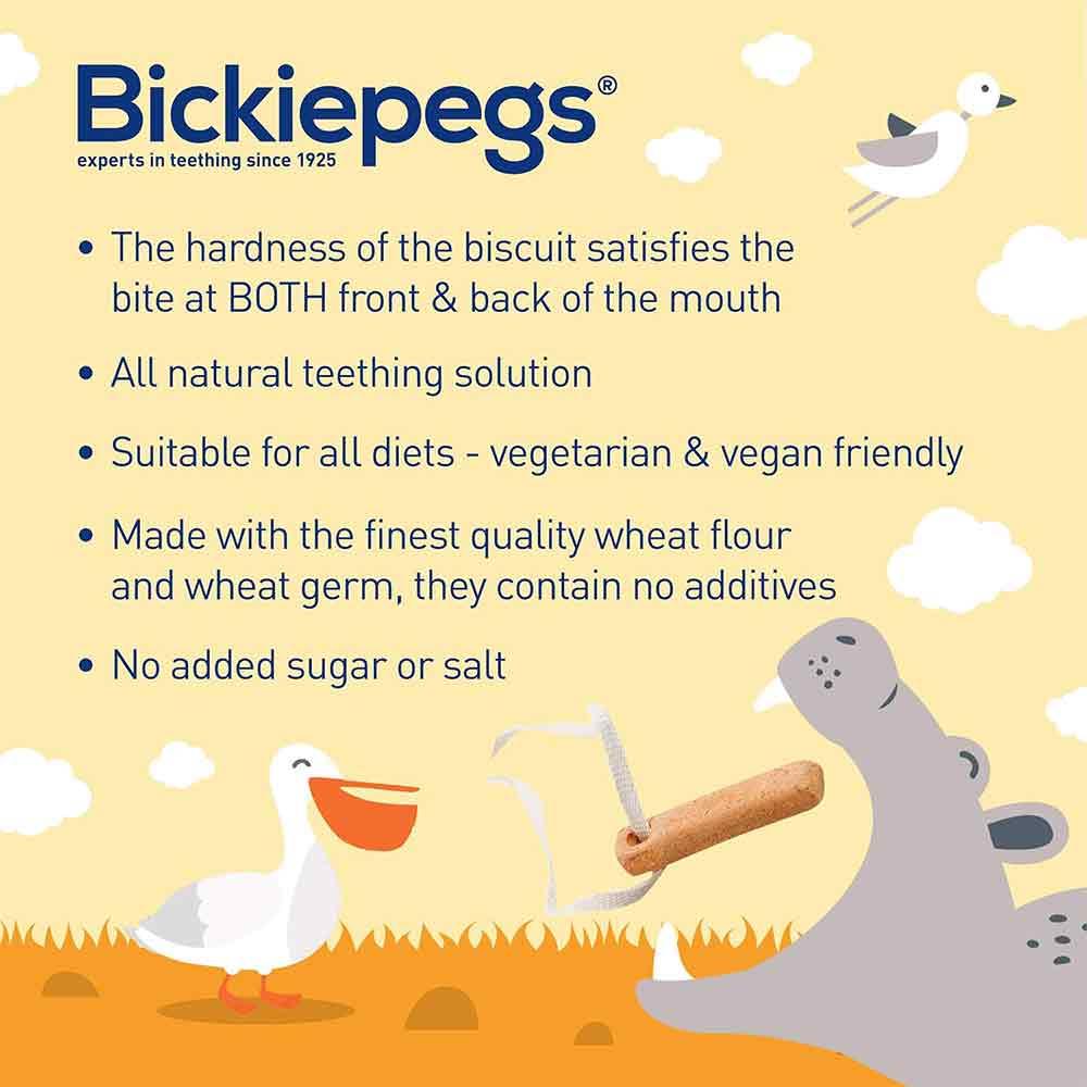 Bickiepegs Natural Teething Biscuits For Babies 6m+