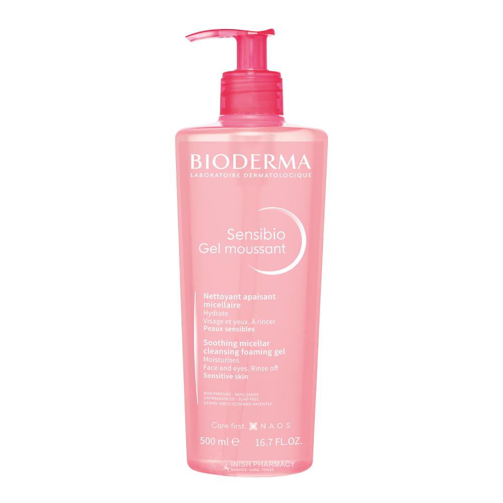 Bioderma Sensibio Gel Moussant Cleansing Foaming Gel 500ml – gently cleanses and refreshes skin